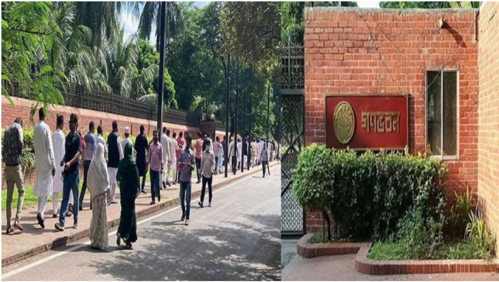 গণভবনে ঢুকে পড়েছেন হাজার হাজার মানুষ
