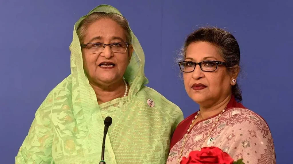 শেখ হাসিনার সঙ্গে দেশ ছেড়েছেন শেখ রেহানাও